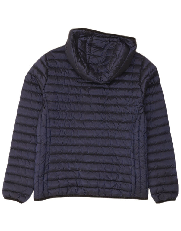 Superdry Wattierte Jacke mit Kapuze für Damen, UK 16, Größe L, marineblaues Nylon