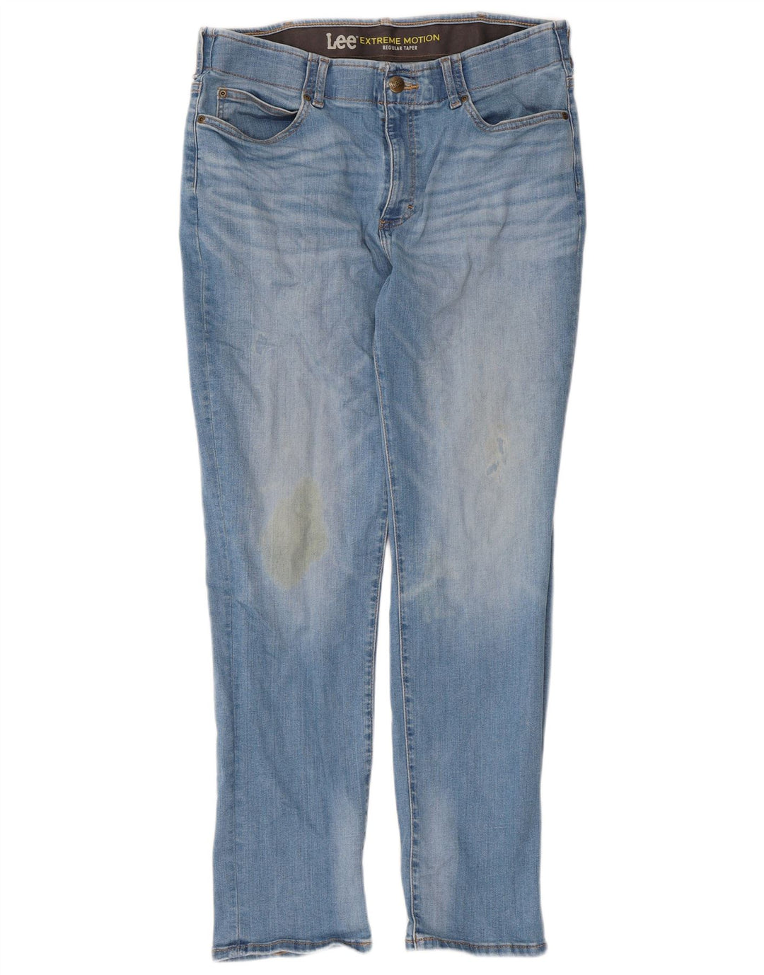 Lee Herren Extreme Motion Regular Tapered Jeans W36 L32 Blaue Baumwolle