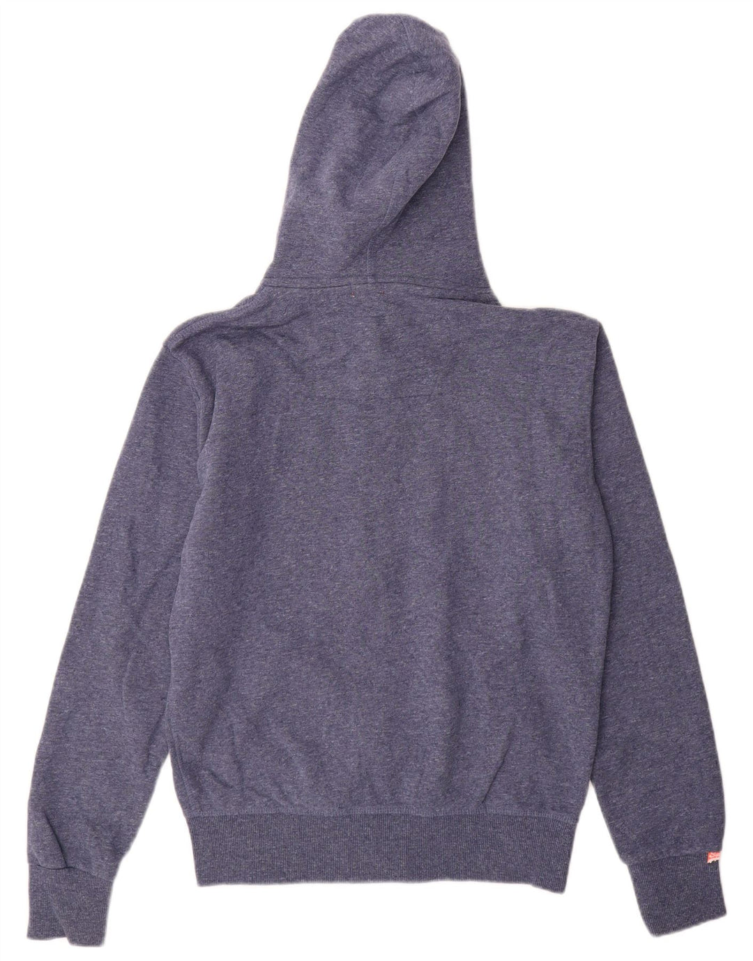 SUPERDRY Herren-Kapuzenpullover mit Reißverschluss, mittelblaue Baumwolle
