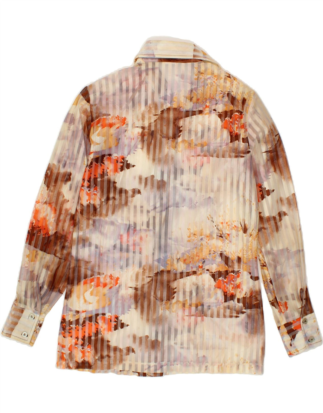 VINTAGE Womens See Through Shirt UK 10 Small Multicoloured Vintage Vintage and Second-Hand Vintage from Messina Hembry 