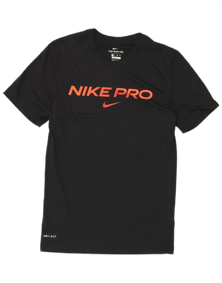 NIKE Herren Dri Fit Graphic T-Shirt Top XS Schwarz Polyester