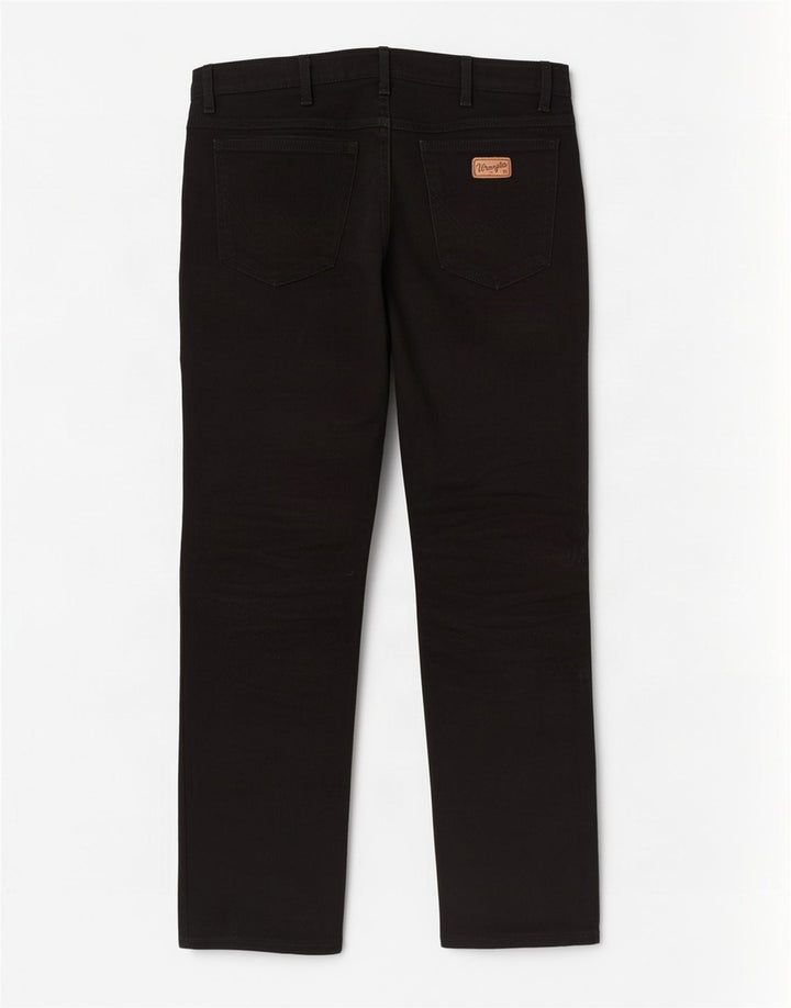Wrangler Herren Texas Straight Jeans W33 L34 Schwarze Baumwolle