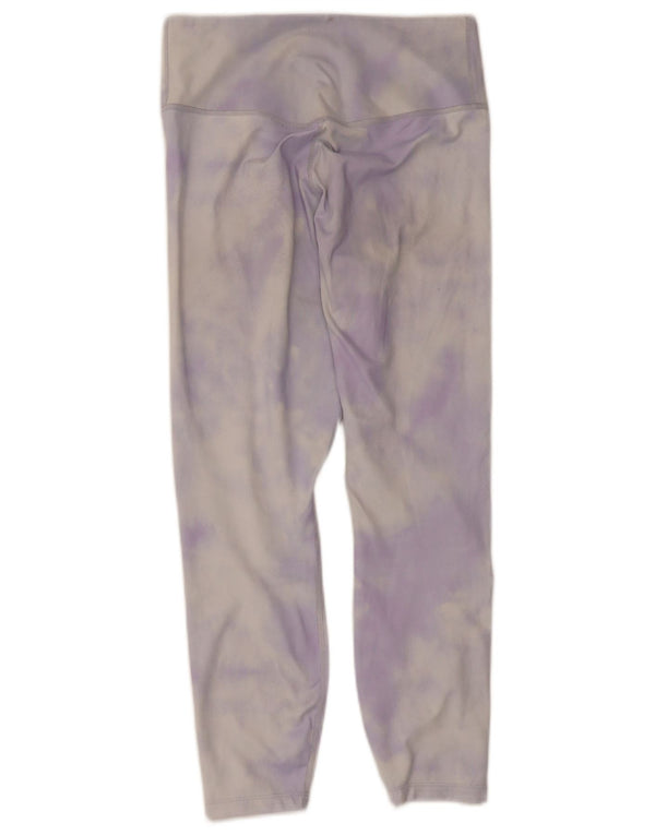Nike Damen Dri Fit Capri-Leggings UK 8 Small Lila Tie Dye Polyester