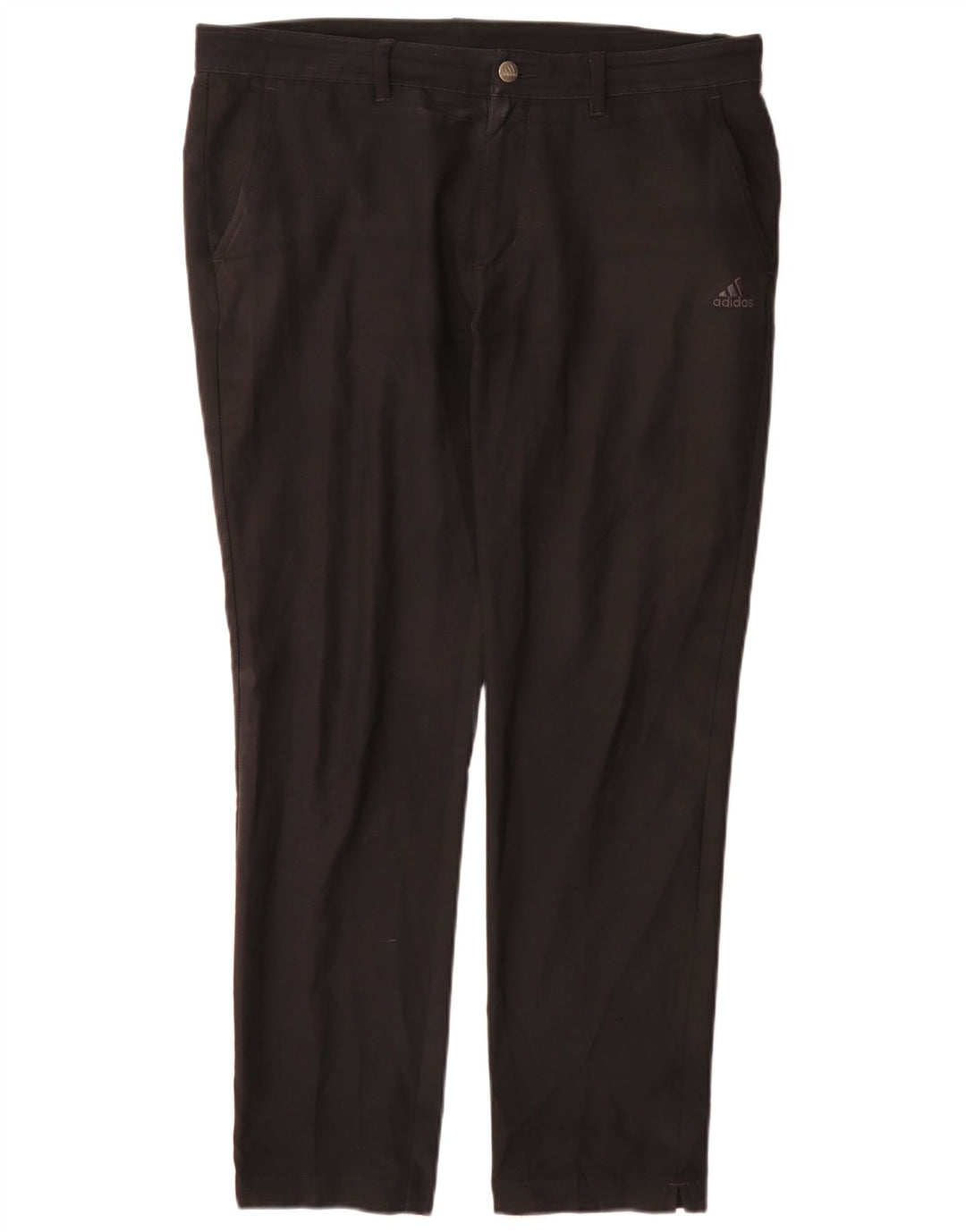 Adidas Damen Regular Chino Hose W34 L30 Schwarz Polyester