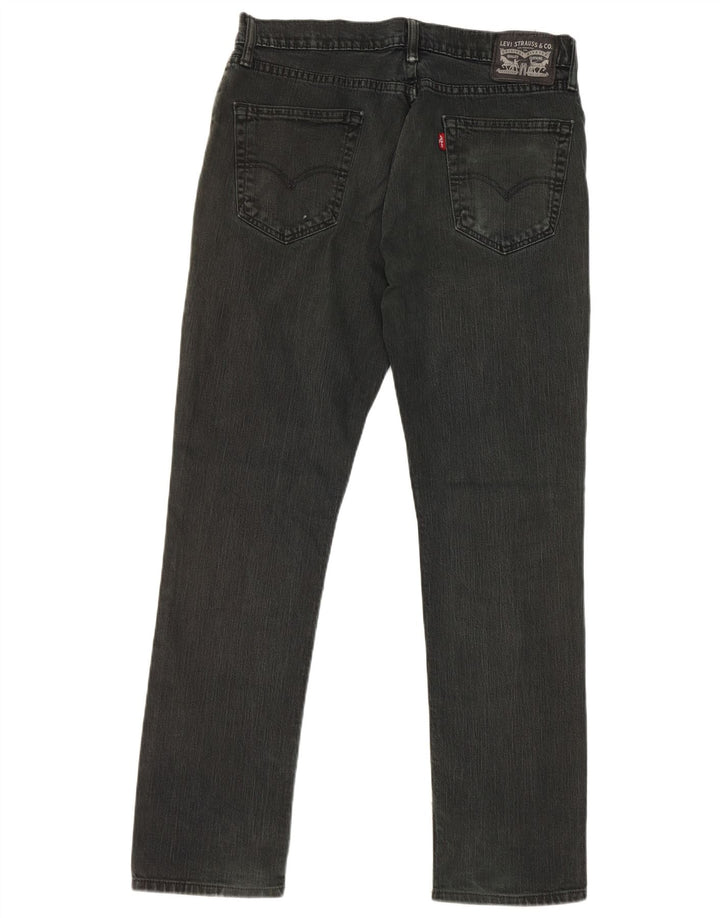 Levi's Herren Straight Jeans W34 L32 Schwarze Baumwolle