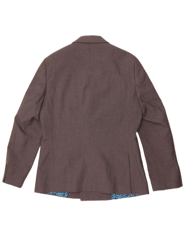 Penguin Herren-Blazer, zweireihig, Gr. 40, Grau, Hahnentrittmuster