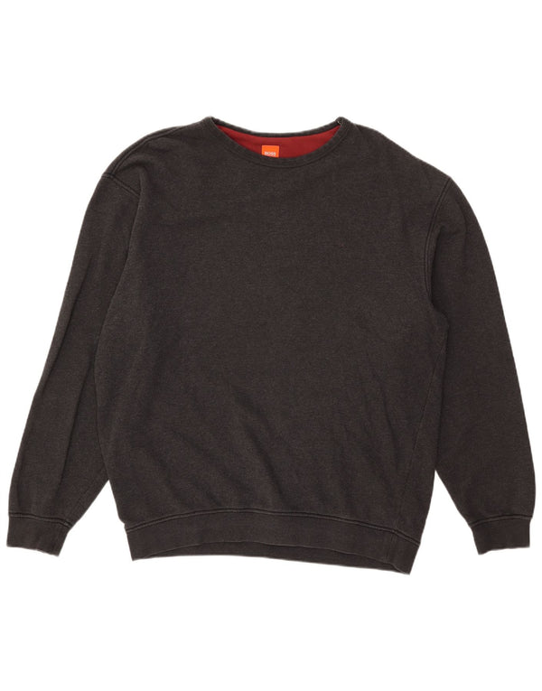 Hugo Boss Herren Sweatshirt Pullover XL Grau Baumwolle