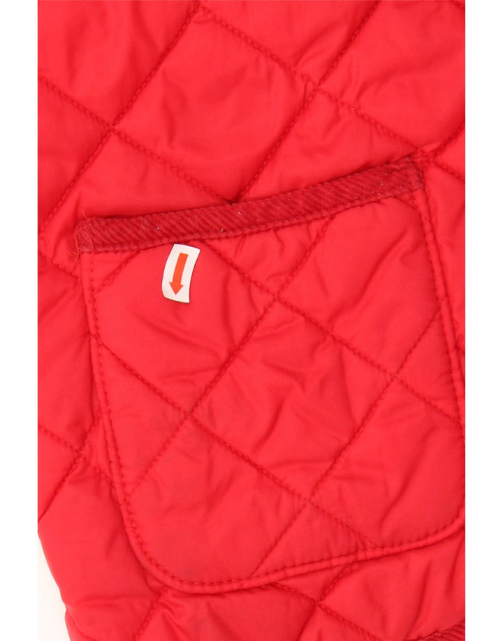 BENETTON Boys Quilted Jacket 5-6 Years Red Polyamide