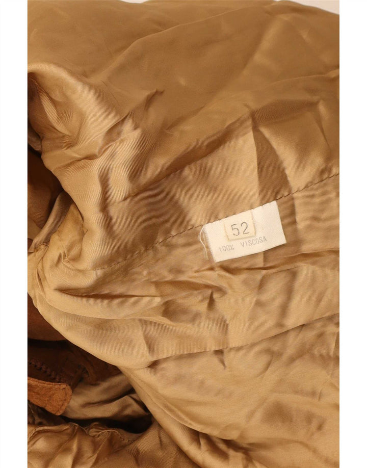 Vintage Herren Militär Wildleder Bomberjacke IT 52 XL Braun