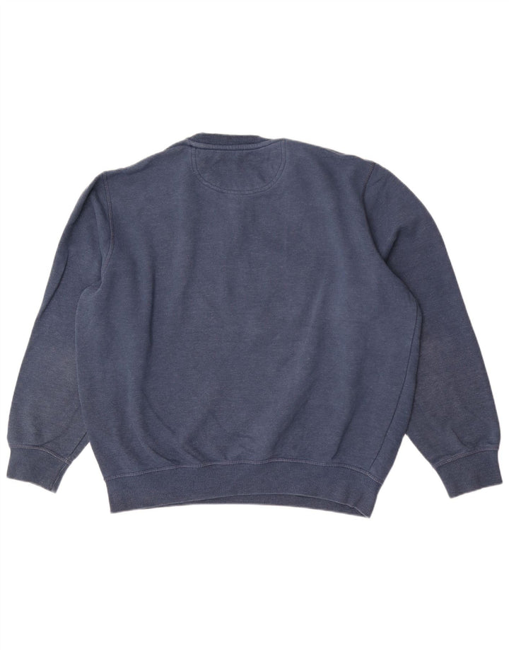 U.S. Polo Assn. Herren-Sweatshirt-Pullover, groß, aus blauer Baumwolle