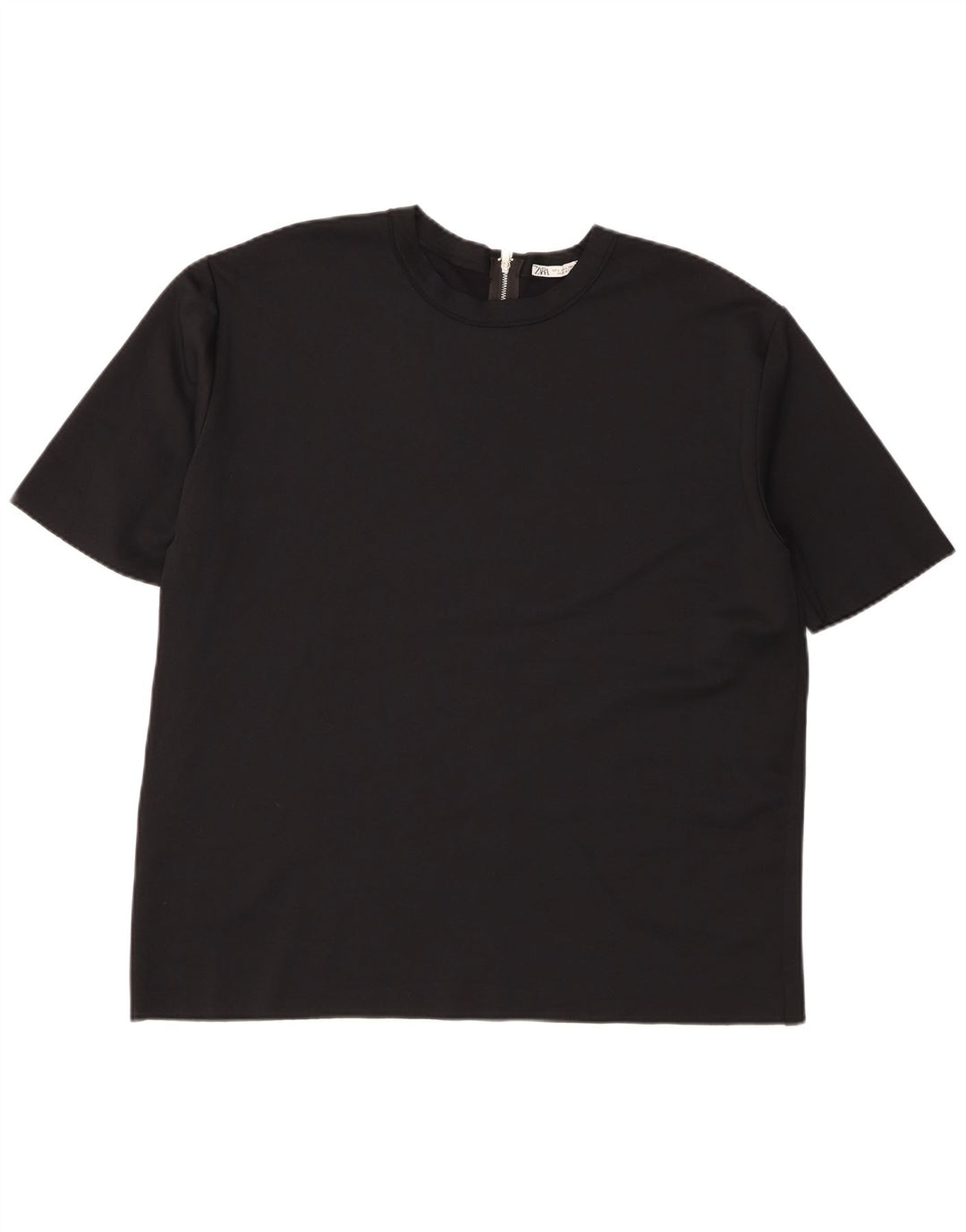 Zara Damen T-Shirt Top UK 16 Large Schwarz