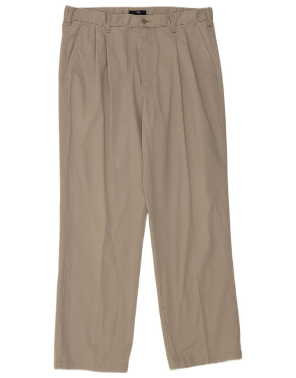 Marks & Spencer Herren Blue Harbor Pegged Chinohose W36 L31 Graue Baumwolle