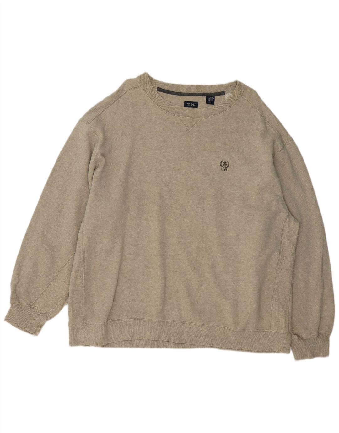 IZOD Herren-Sweatshirt-Pullover XL, grau gefleckte Baumwolle