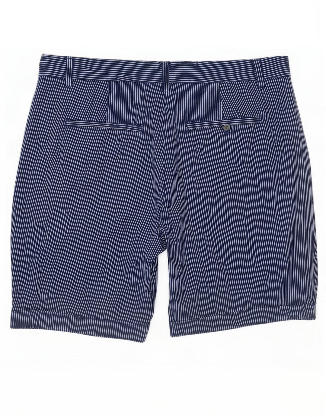 Marks & Spencer Damen Chinoshorts UK 12 Medium W30 Marineblauer Nadelstreifen