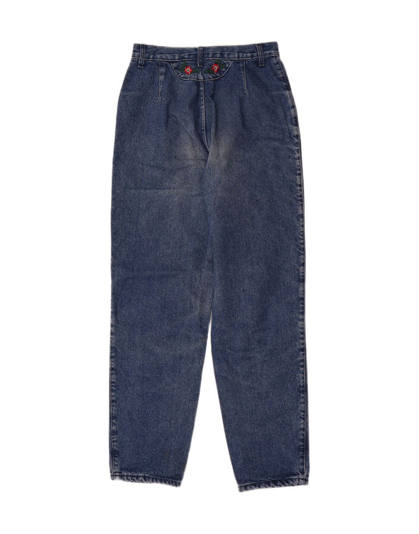 CLARK Damen High Rise Tapered Jeans IT 44 Medium W26 L31 Blaue Baumwolle