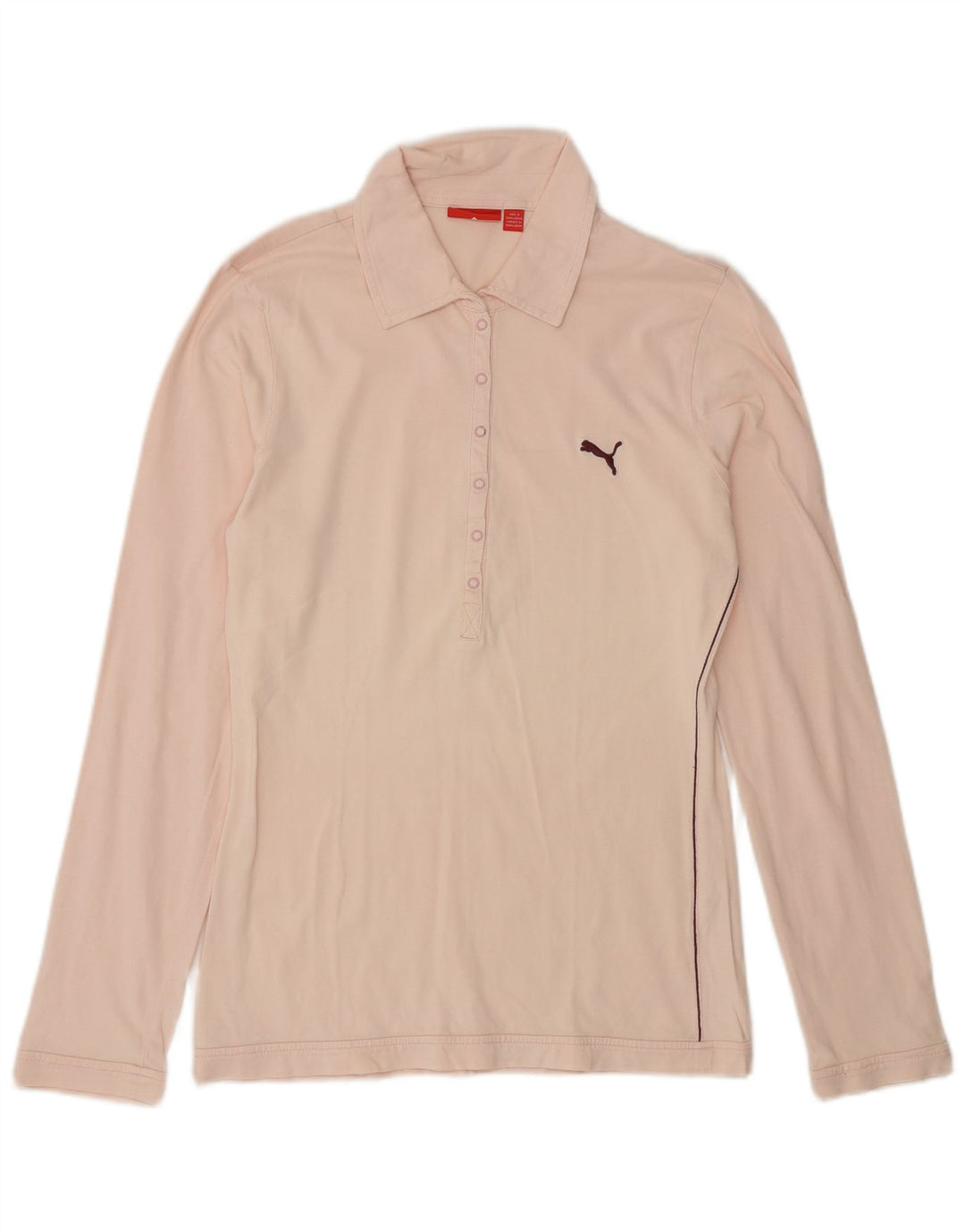 Puma Damen Langarm-Poloshirt UK 14 Mittelrosa