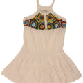 Desigual Damen-Sommerkleid, EU 42, groß, weiße Blumen-Baumwolle