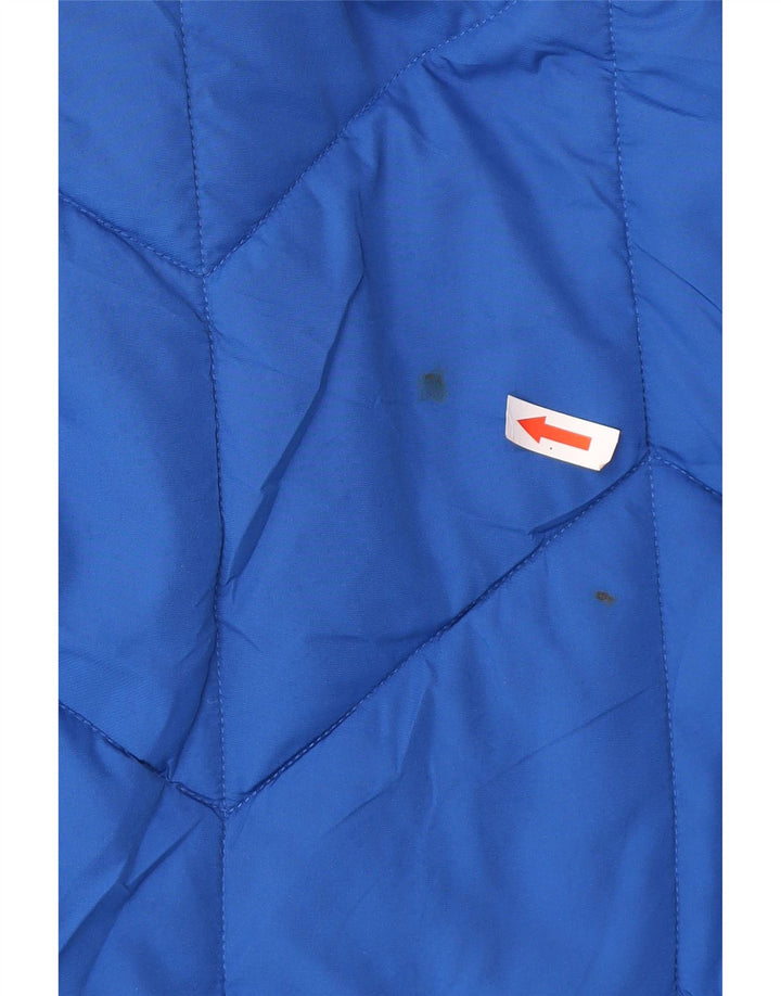 Marks & Spencer Damen Wattierte Jacke UK 12 Mittelblaues Polyester