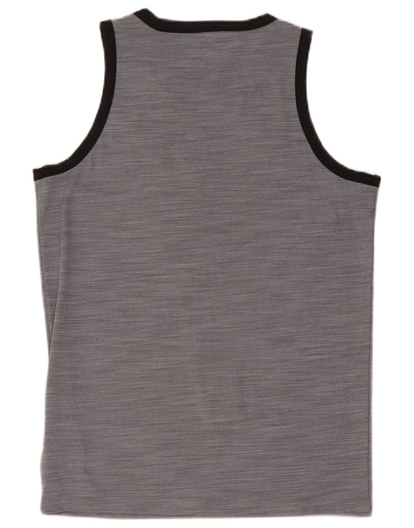 Adidas Herren Weste Top Small Grau geflecktes Polyester