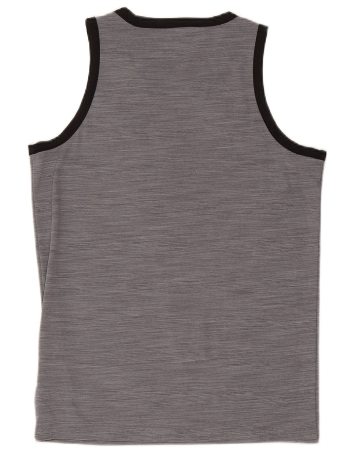 Adidas Herren Weste Top Small Grau geflecktes Polyester