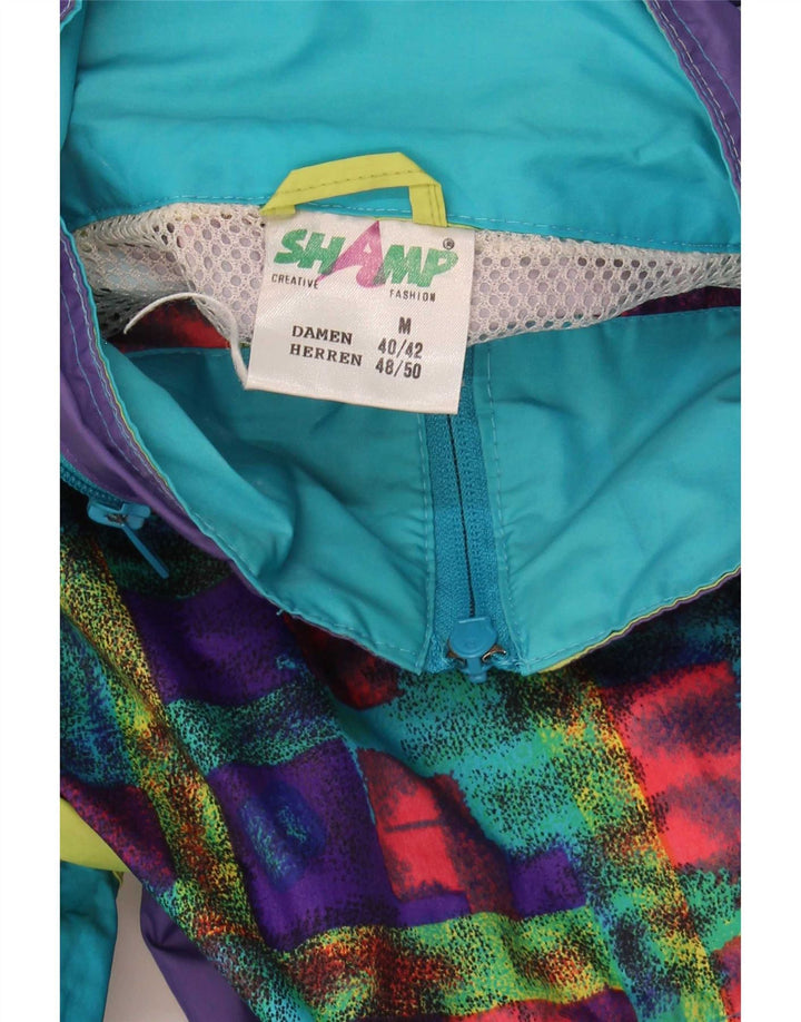 Shamp Herren-Regenjacke mit Kapuze, EU 48/50, mittelgroß, mehrfarbig, Farbblock