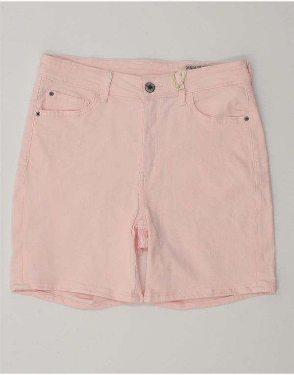 MARKS & SPENCER Damen Jeansshorts UK 12 Medium W30 Rosa Baumwolle