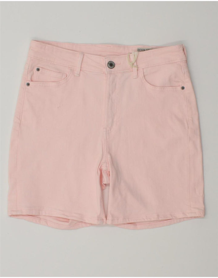 MARKS & SPENCER Damen Jeansshorts UK 12 Medium W30 Rosa Baumwolle