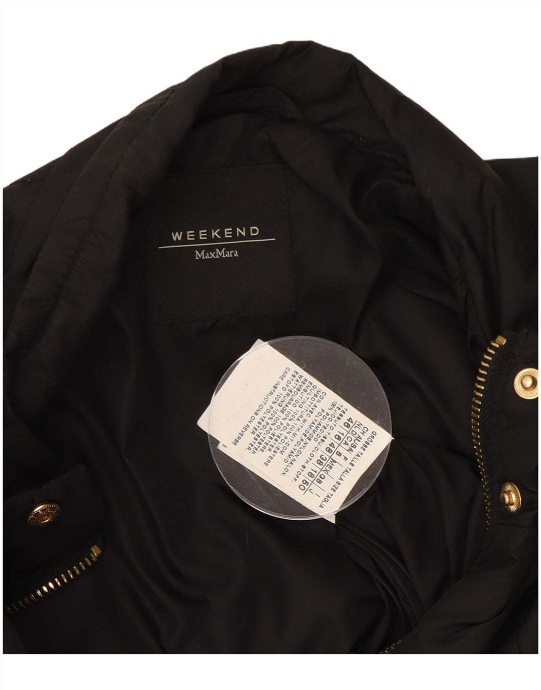 Max Mara Damen Weekend Utility Jacke UK 18 XL Schwarz Polyamid