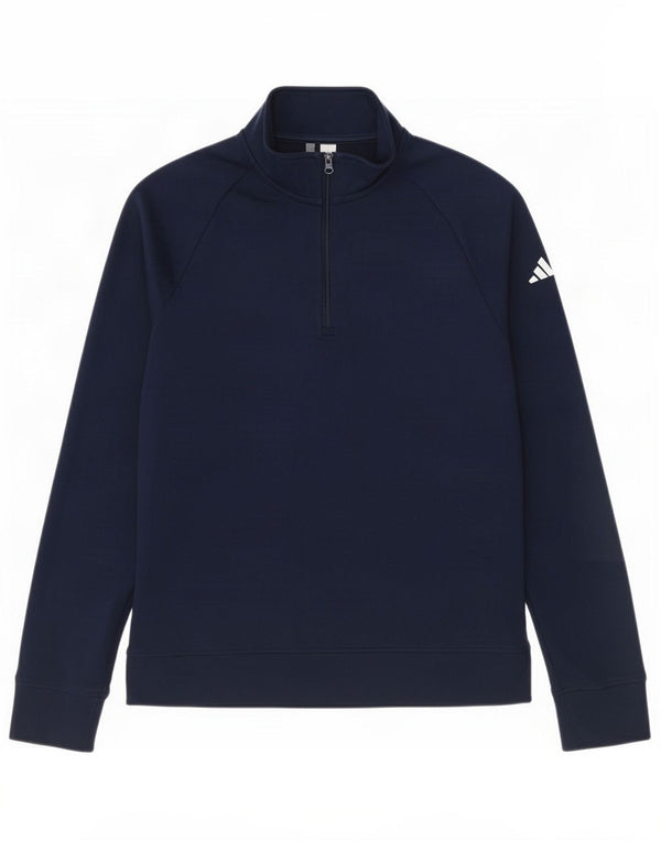 Adidas Jungen-Pullover-Trainingsanzugoberteil mit Reißverschluss, 13–14 Jahre, marineblaue Baumwolle