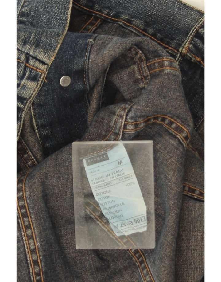 Sisley Damen Jeansjacke UK 14 Mittelblaue Baumwolle