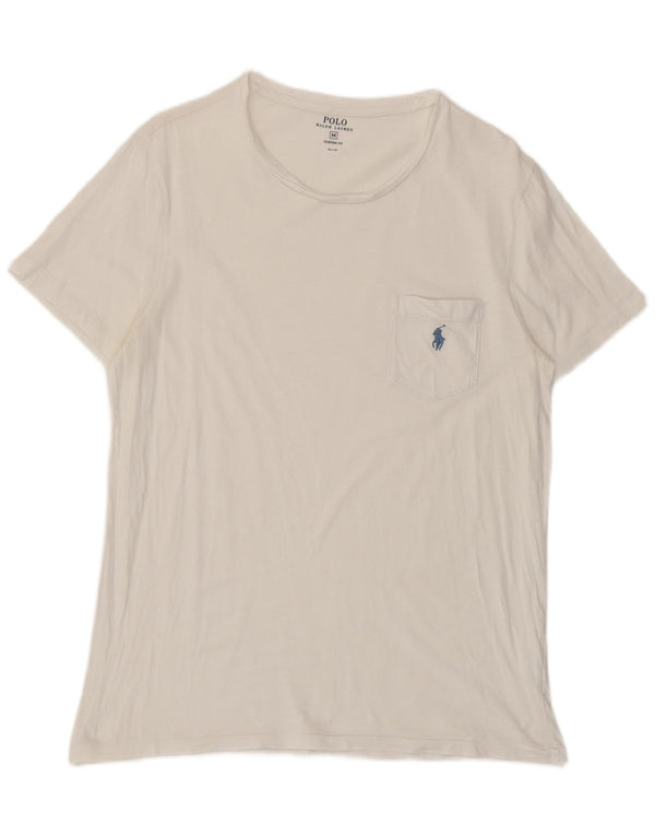 Polo Ralph Lauren Herren-T-Shirt mit individueller Passform, Mittelweiß