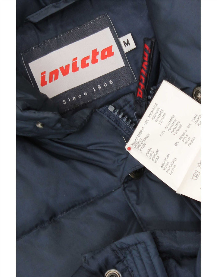 Invicta Herren-Jacke mit Kapuze, lockere Passform, gepolstert, UK 38, mittelmarineblau