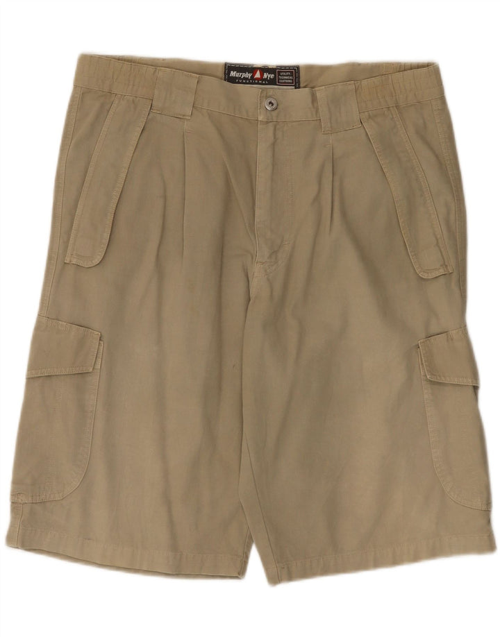 MURPHY & NYE Herren Cargoshorts W38 XL Beige Baumwolle