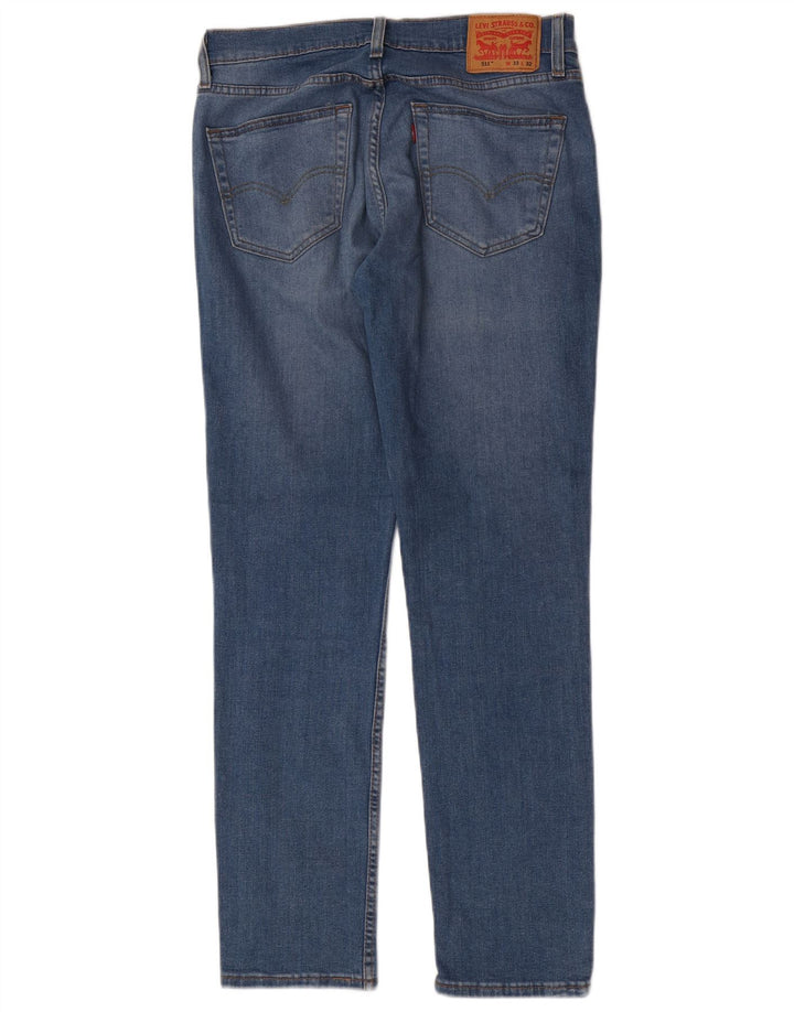 Levi's Herren 511 Slim Jeans W33 L32 Blaue Baumwolle