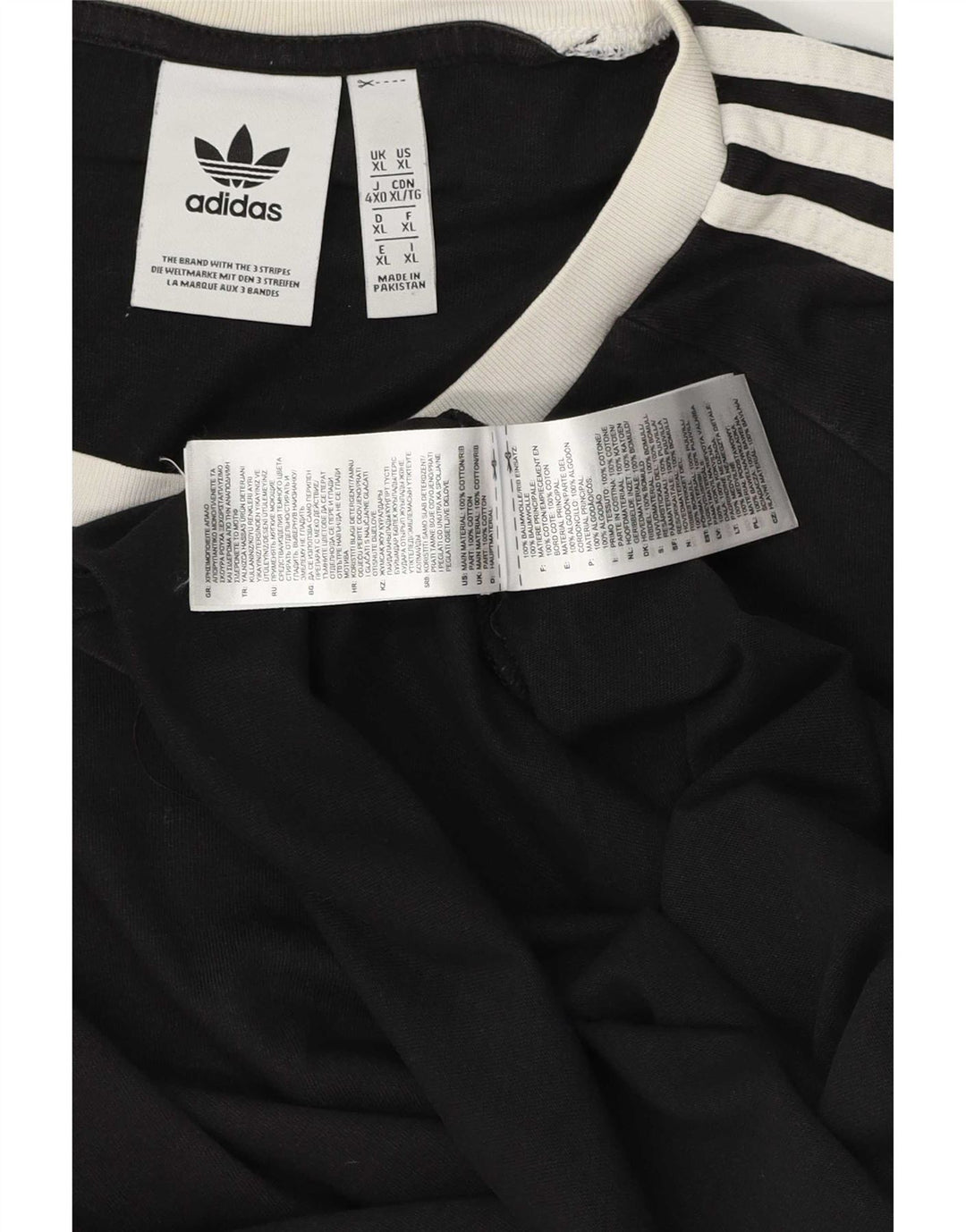 Adidas Herren T-Shirt Top XL Schwarz Baumwolle