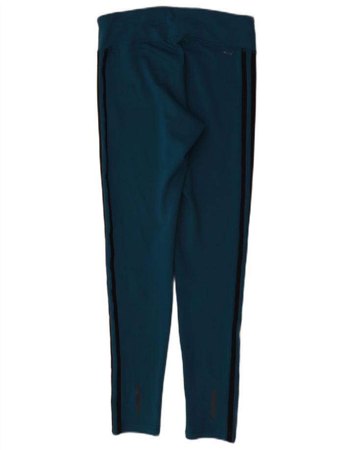 Adidas Damen Climalite Leggings UK 8/10 Small Blau Polyester