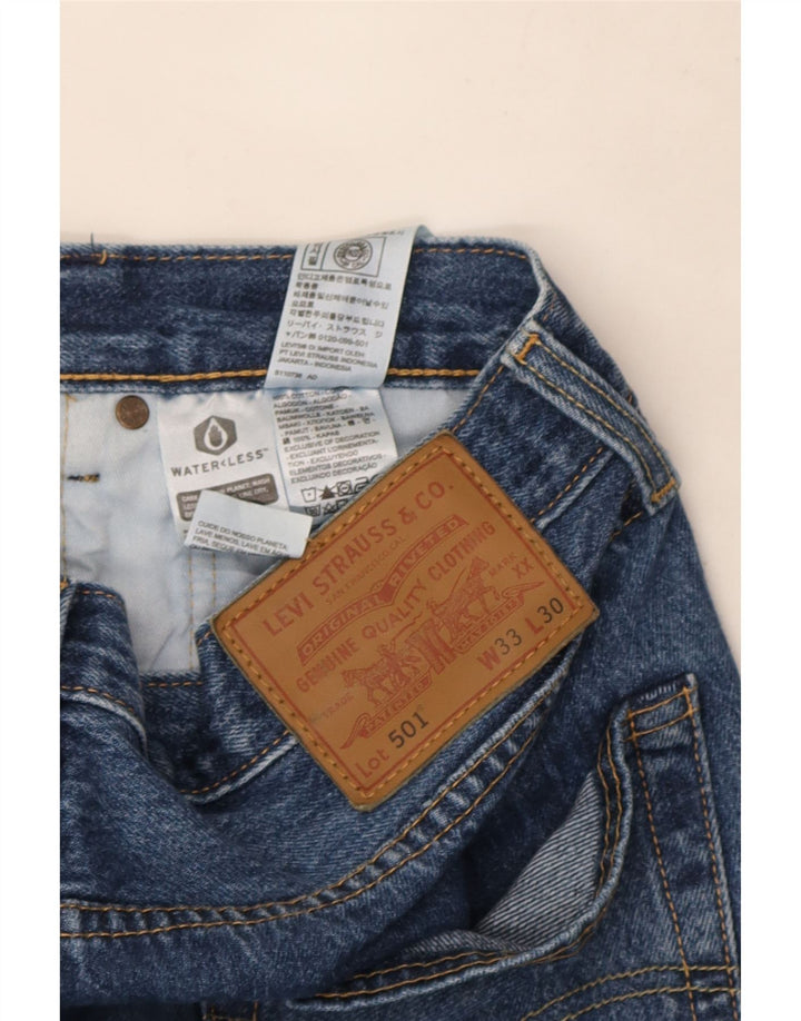 Levi's Herren 501 Straight Jeans W33 L30 Blaue Baumwolle