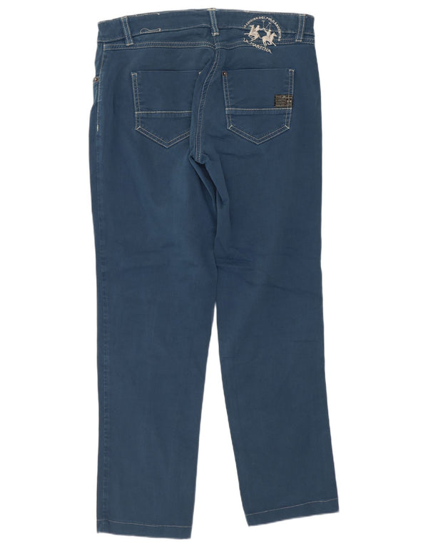 La Martina Damen Straight Jeans W30 L27 Blaue Baumwolle