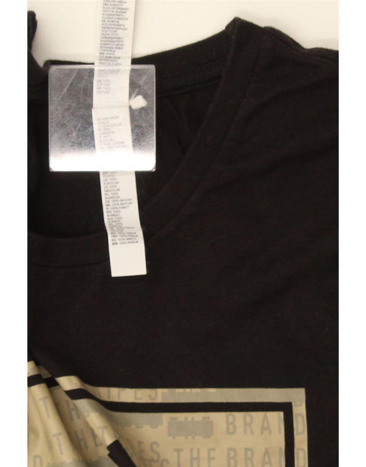 Adidas Herren Grafik T-Shirt Top Large Schwarz Baumwolle