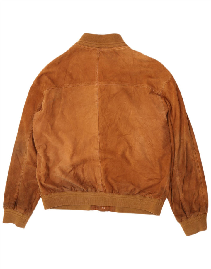 Private Herren Wildleder Bomberjacke IT 52 XL Braunes Leder
