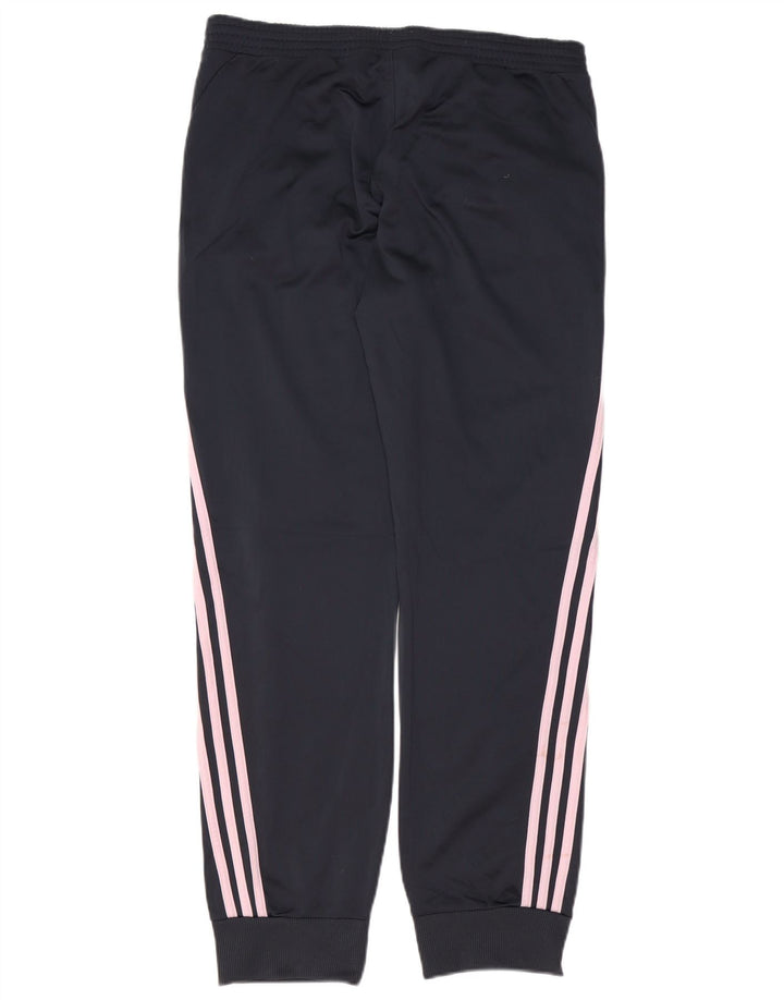 ADIDAS Damen Trainingshose Jogger UK 16 Large Marineblau Polyester