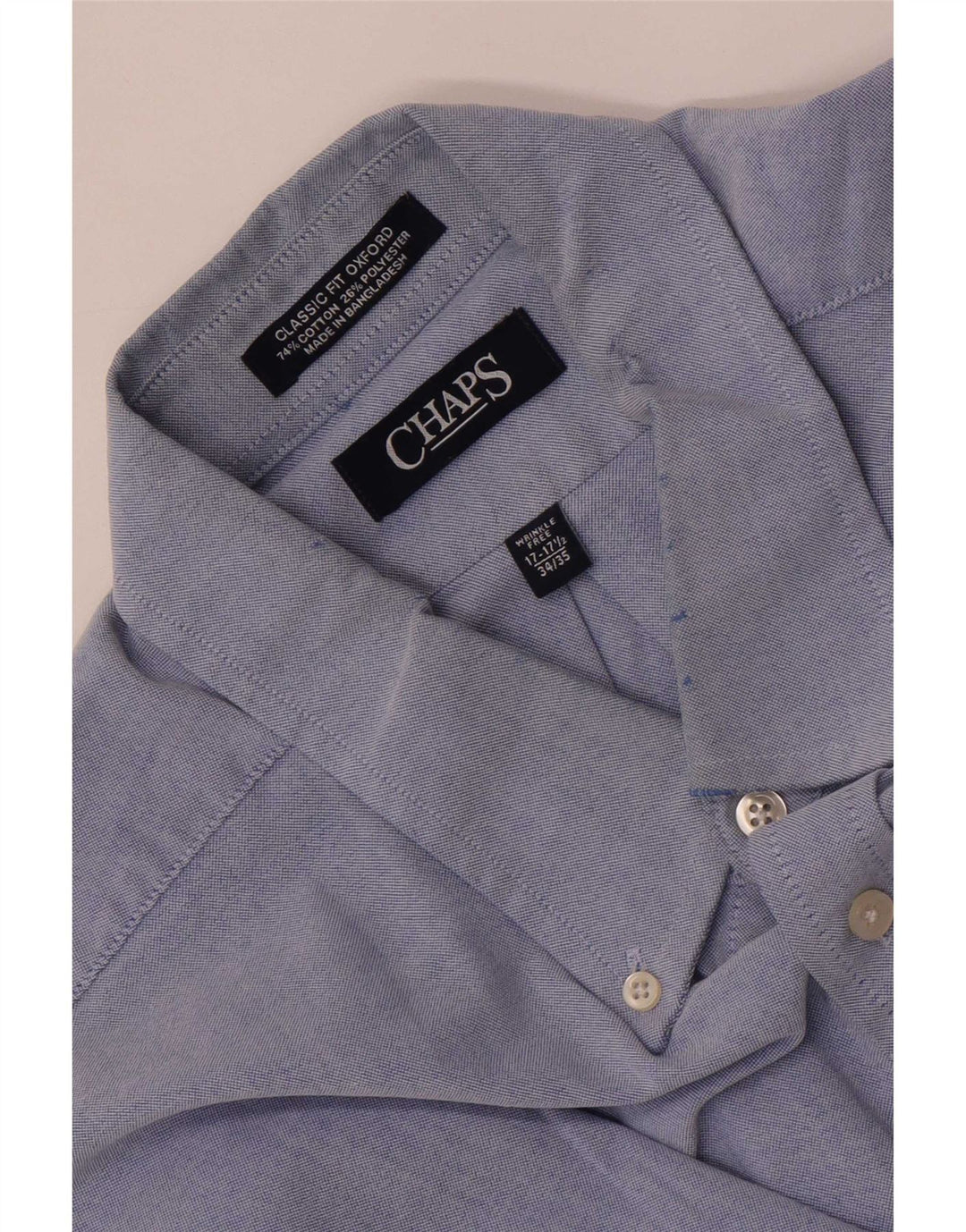 Chaps Herrenhemd, Größe 17 1/2 XL, blaue Baumwolle