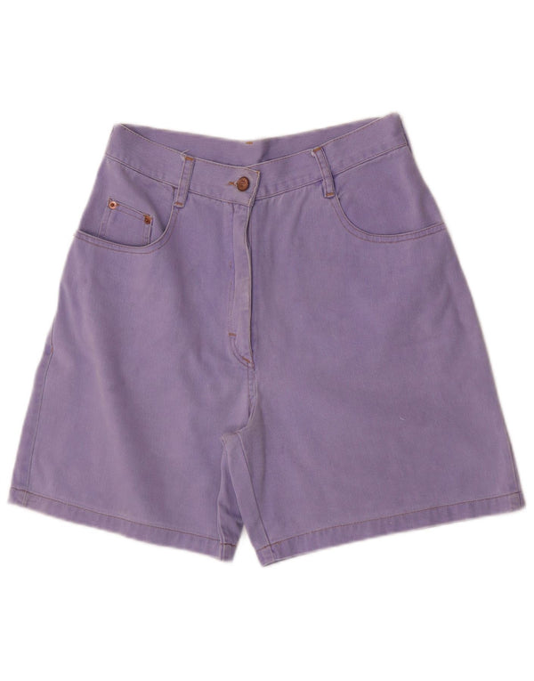 Vintage Womens Wide Leg Denim Shorts IT 46 Large W28  Purple Cotton