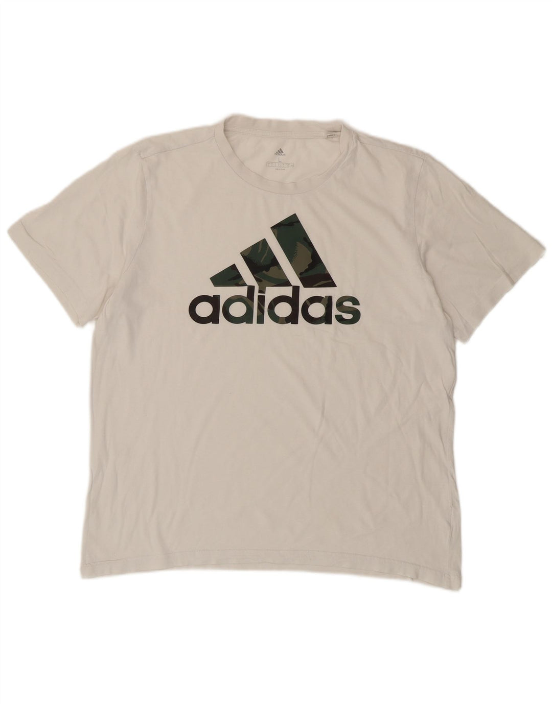 ADIDAS Mens Graphic T-Shirt Top Large White