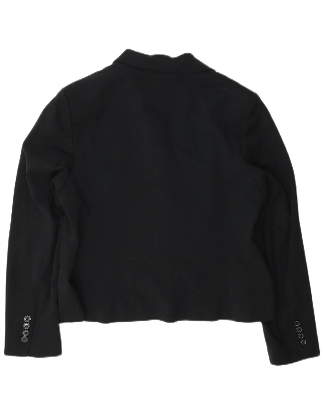 Marks & Spencer Damen Crop 2 Button Blazer Jacke UK 16 Large Schwarz