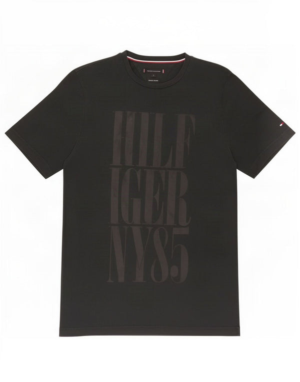 Tommy Hilfiger Mens Graphic T-Shirt Top Small Black Cotton