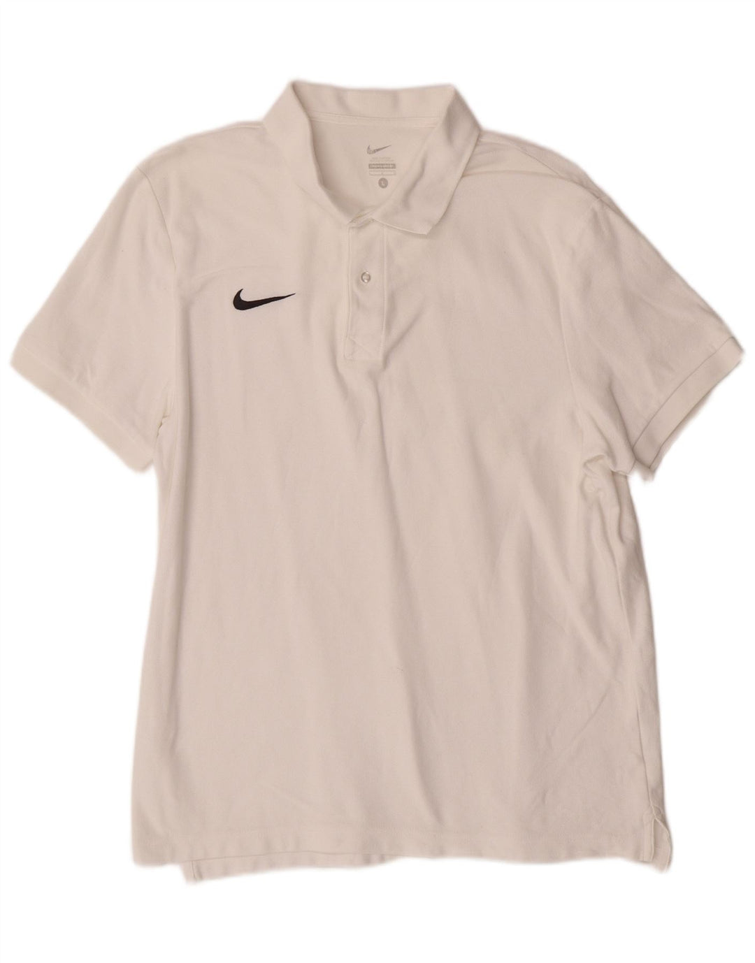 Nike Herren-Poloshirt, Größe L, Weiß