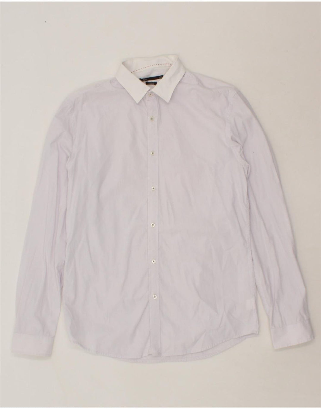 JULES Mens Fitted Shirt Size 39/40 Medium Pink Cotton Vintage Jules and Second-Hand Jules from Messina Hembry 