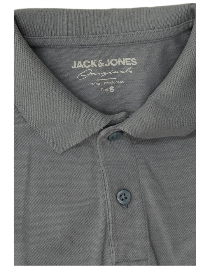 Jack & Jones Herren-Poloshirt, klein, aus blauer Baumwolle