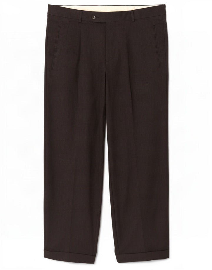 Hugo Boss Herren-Anzughose mit Pegged-Anzug, W34, L30, schwarze Wolle